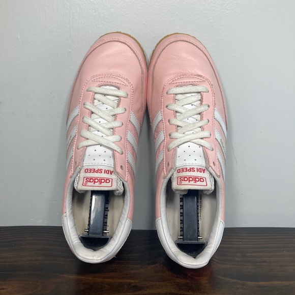 Adidas ADI Speed Pink White Leather Athletic Sneakers Womens Size 7 - Picture 6 of 8